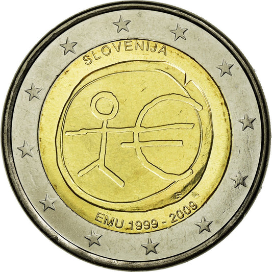 Eslovenia, 

2 euros, 

Unión Monetaria Europea
