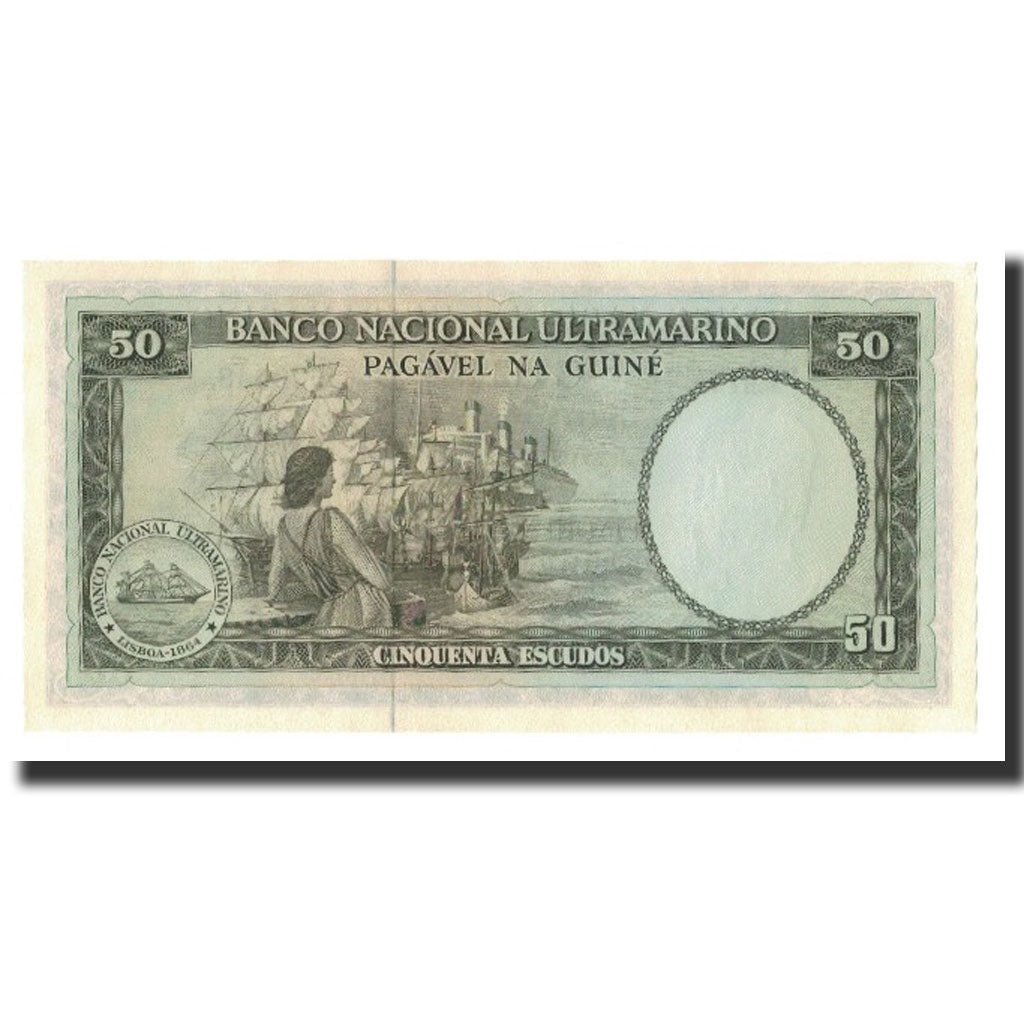 billete de banco, 
  
  guinea portuguesa, 
  
  50 escudos