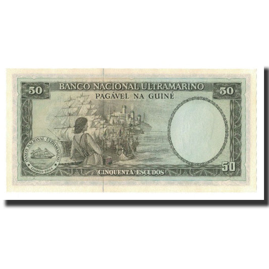 billete de banco, 
  
  guinea portuguesa, 
  
  50 escudos
