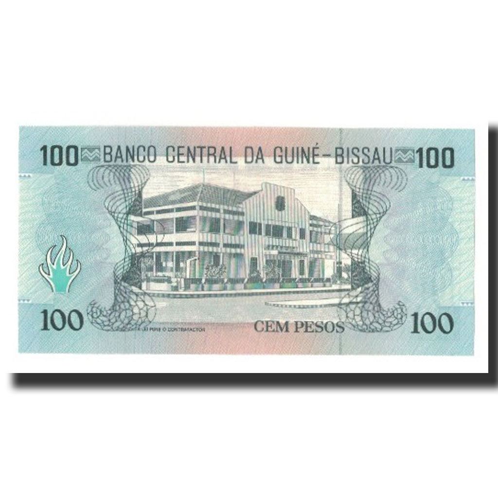 billete de banco, 
  
  Guinea-Bisáu, 
  
  100 pesos
