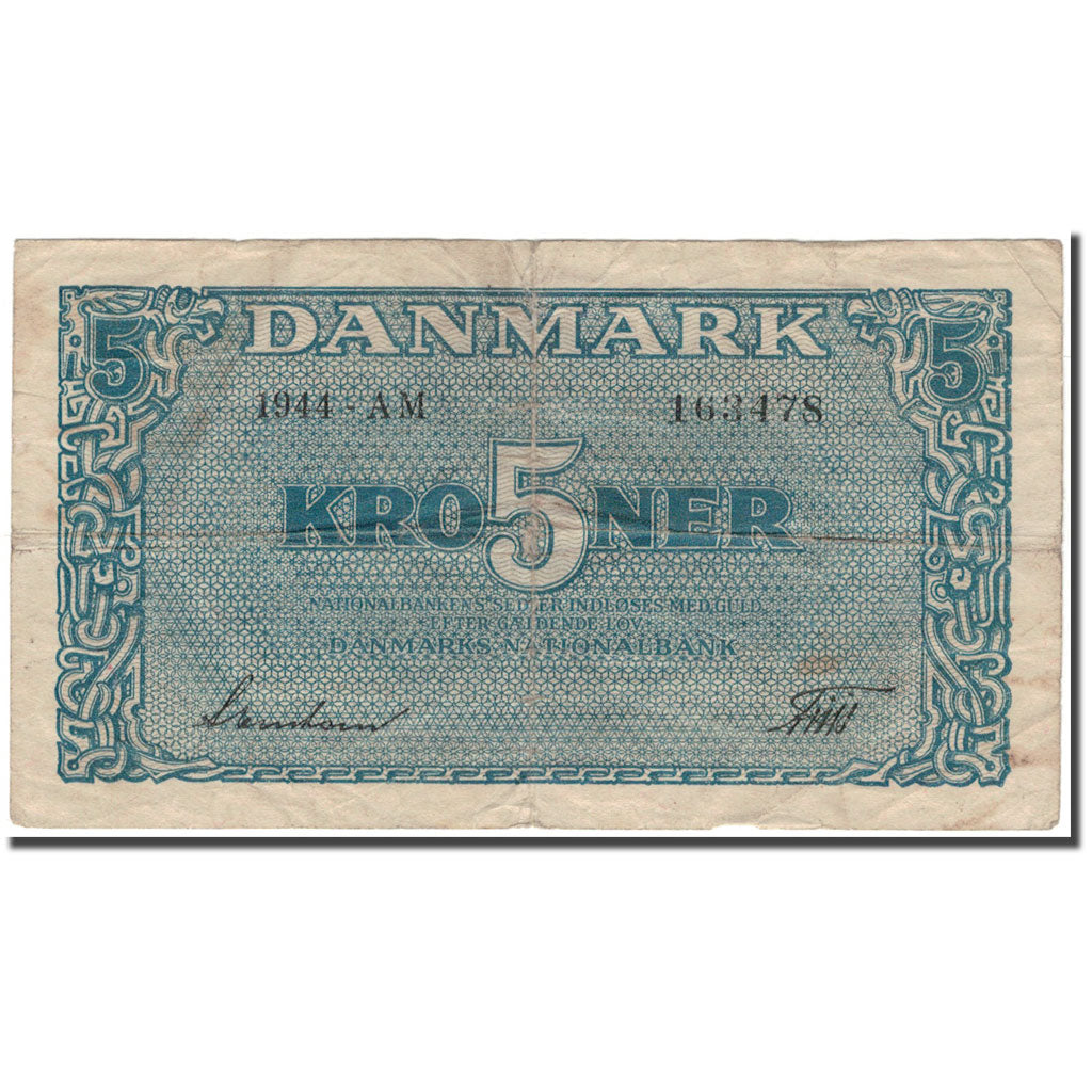 billete de banco, 
  
  Dinamarca, 
  
  5 coronas