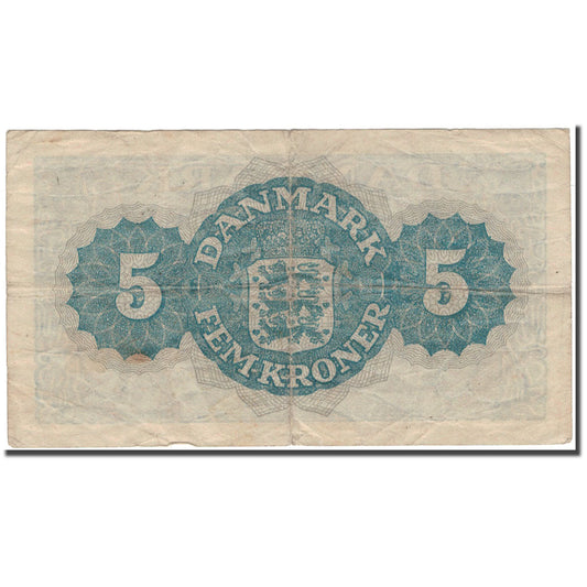 billete de banco, 
  
  Dinamarca, 
  
  5 coronas