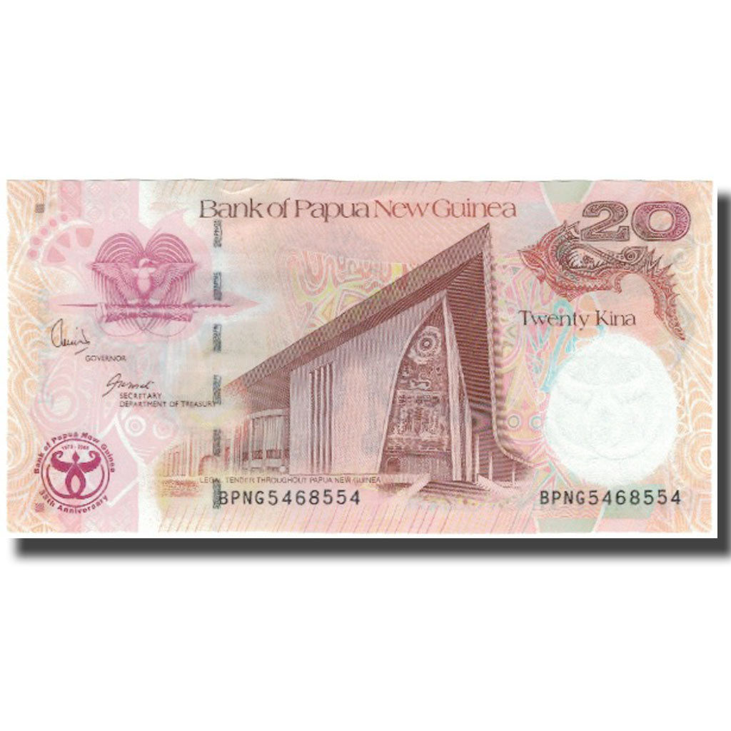 billete de banco, 
  
  Papúa Nueva Guinea, 
  
  20 kinas