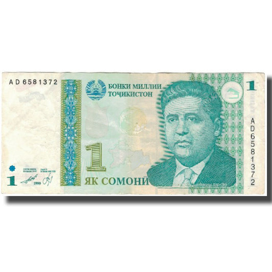 billete de banco, 
  
  Tayikistán, 
  
  1 somoní