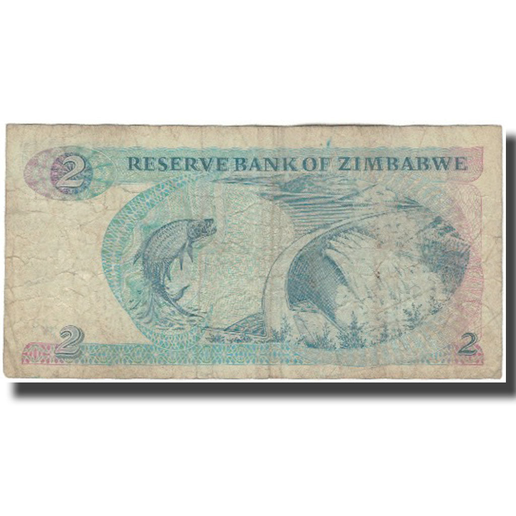 Billete de 2 dólares de Zimbabue