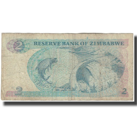 Billete de 2 dólares de Zimbabue