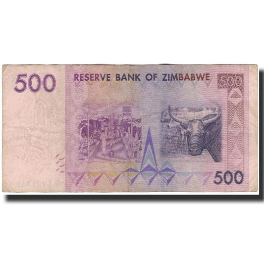 Billete de 500 dólares de Zimbabue