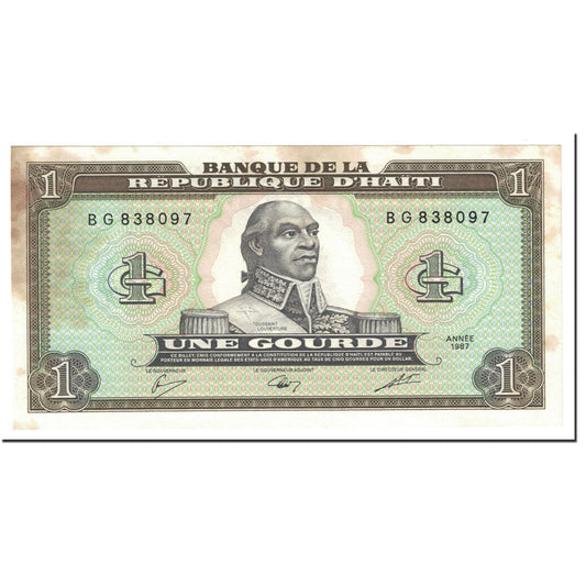 billete de banco, 
  
  Haití, 
  
  1 calabaza