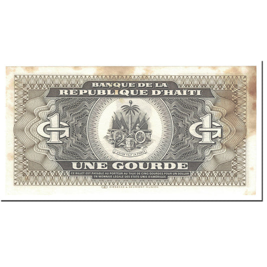 billete de banco, 
  
  Haití, 
  
  1 calabaza