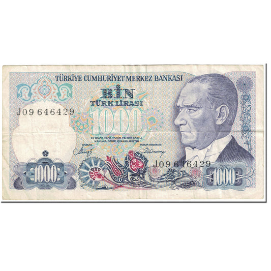 Billete de 1000 liras turcas