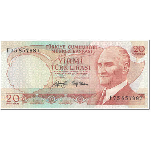 Billete de 20 liras turcas