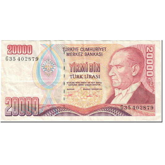 Billete de banco, Turquía, 

20