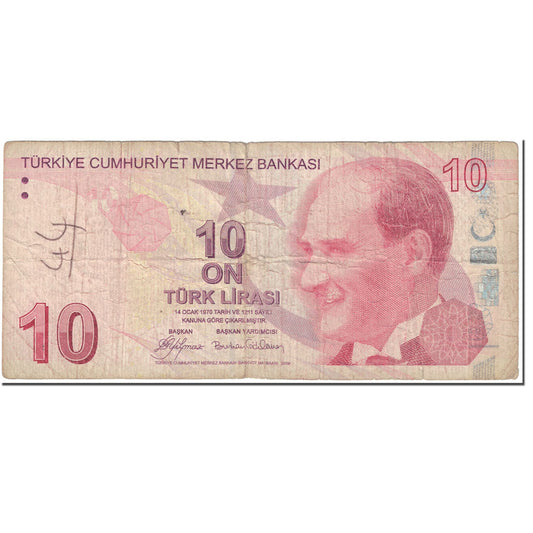 Billete de 10 liras turcas