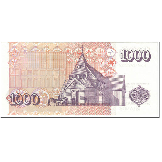 Billete de banco, Islandia, 1000 coronas