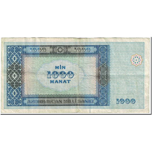 billete de banco, 
  
  Azerbaiyán, 
  
  1000 manats