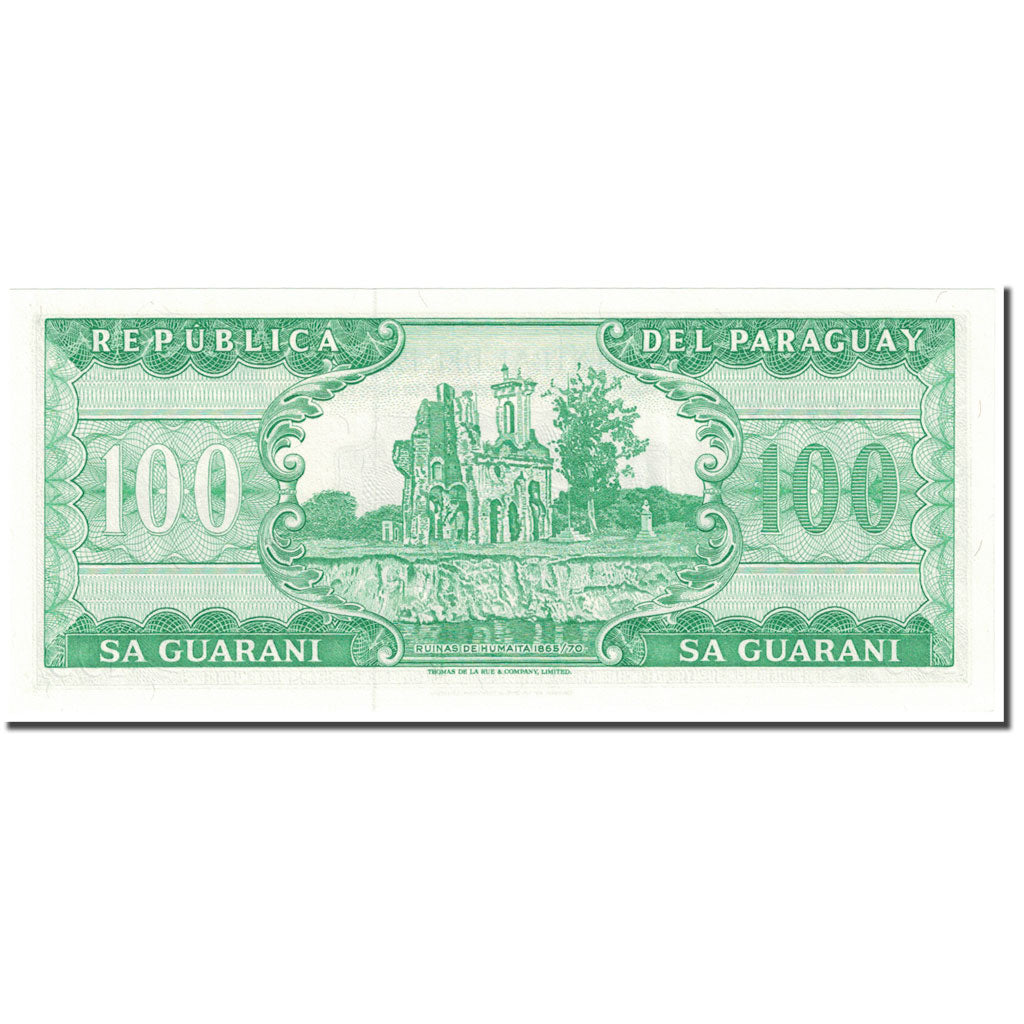 billete de banco, 
  
  paraguay, 
  
  100 guaraníes