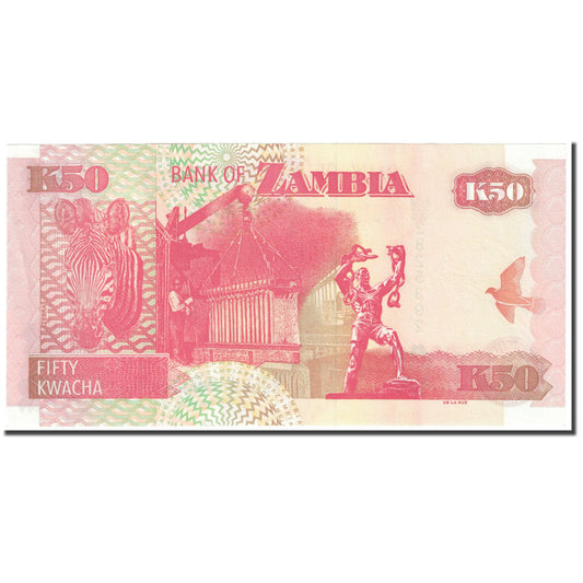 billete de banco, 
  
  Zambia, 
  
  50 kuachas