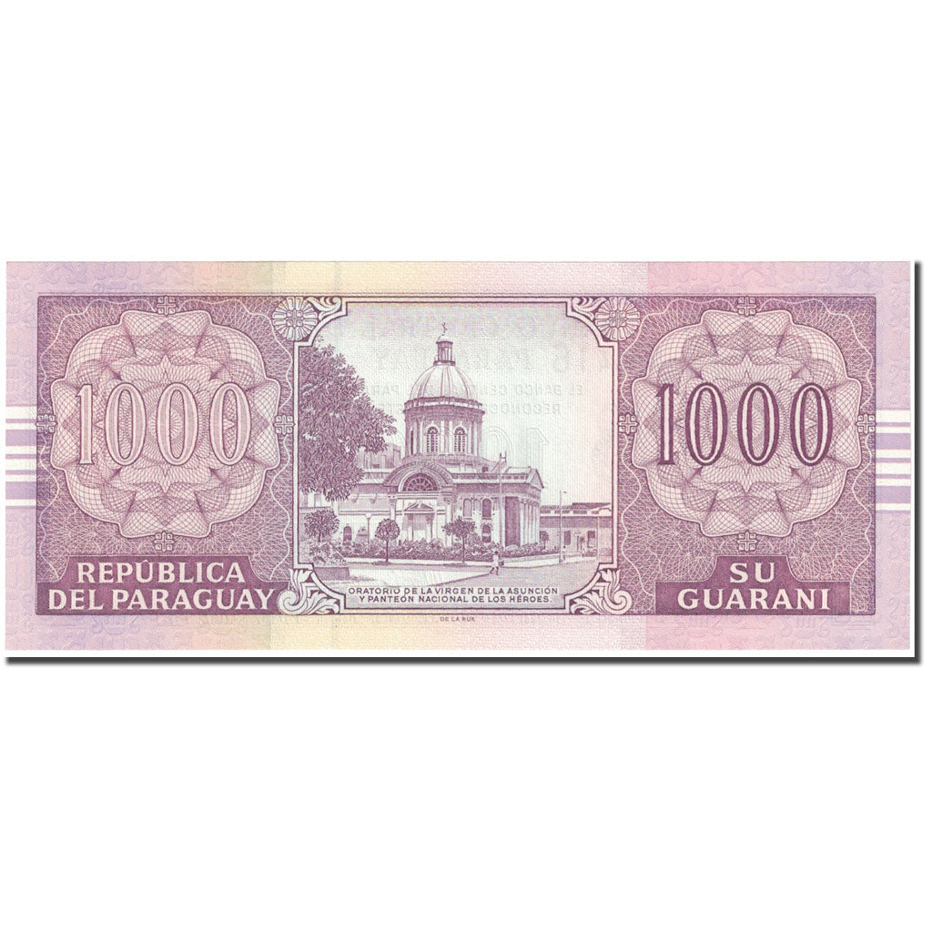 billete de banco, 
  
  paraguay, 
  
  1000 guaraníes