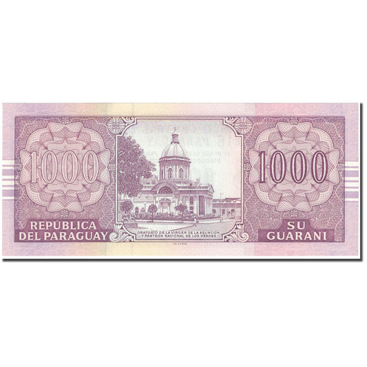billete de banco, 
  
  paraguay, 
  
  1000 guaraníes