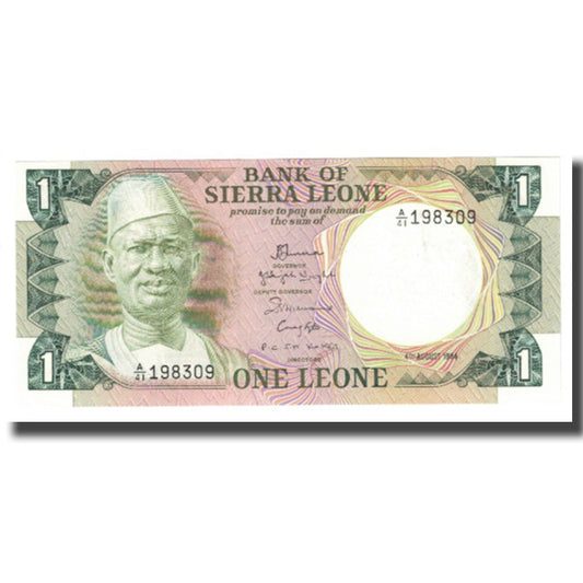 Billete de banco, 

Sierra Leona, 

1 Leona