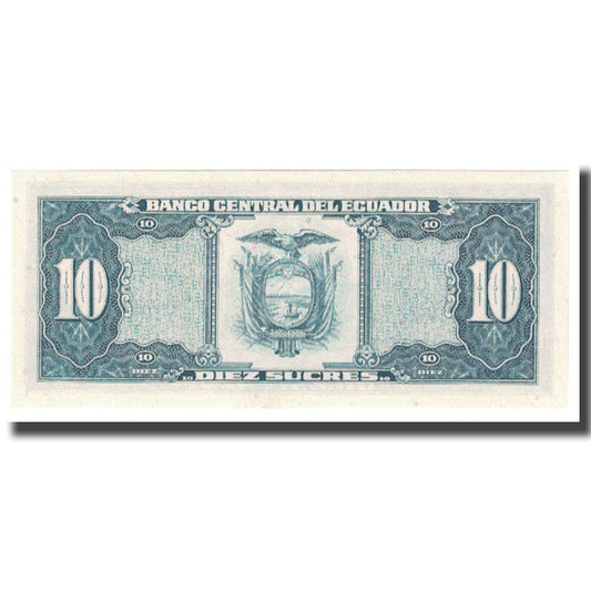 billete de banco, 
  
  Ecuador, 
  
  10 sucres