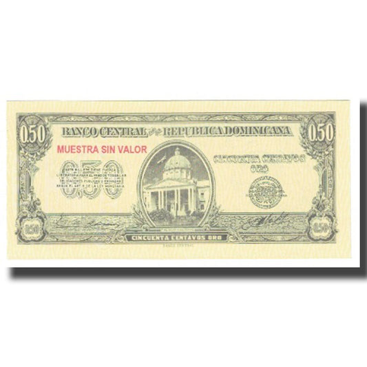 billete de banco, 
  
  República Dominicana, 
  
  50 Centavos Oro