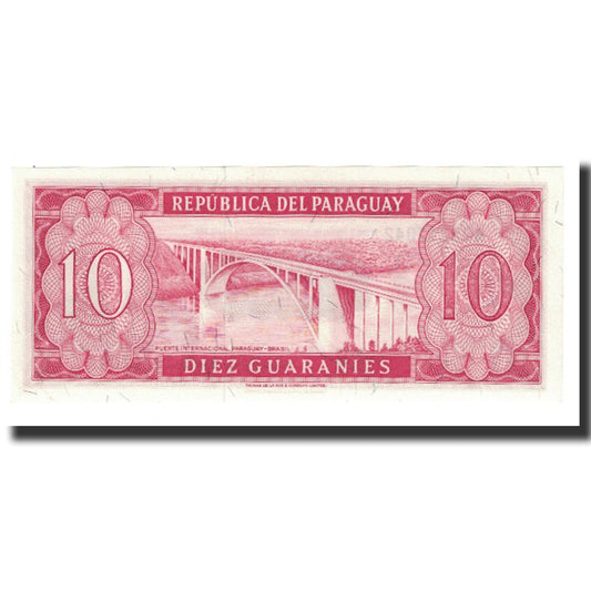 billete de banco, 
  
  paraguay, 
  
  10 guaraníes