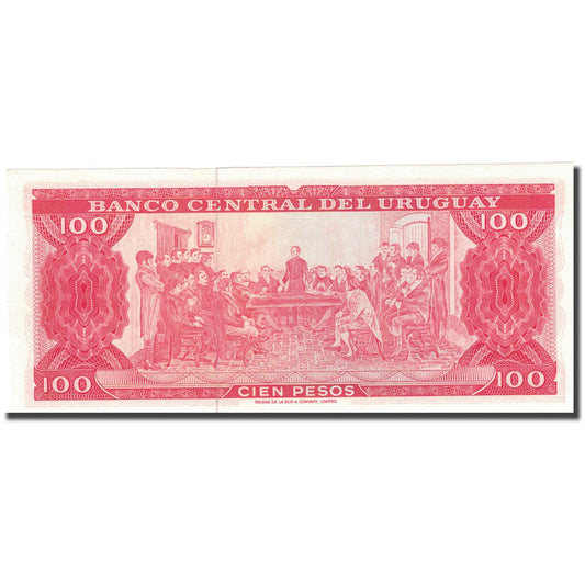 billete de banco, 
  
  Uruguay, 
  
  100 pesos
