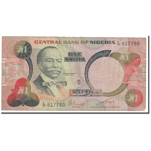 Billete de Nigeria, 1 naira