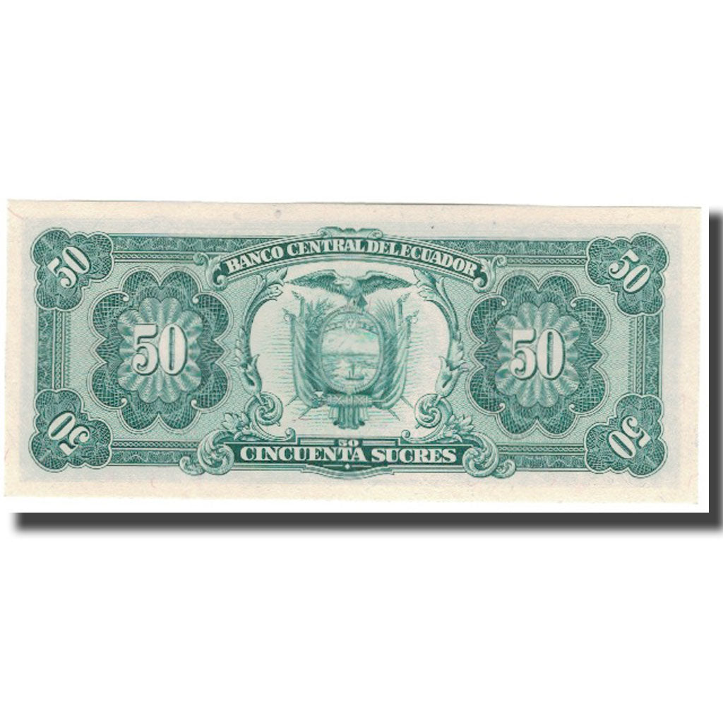 billete de banco, 
  
  Ecuador, 
  
  50 sucres