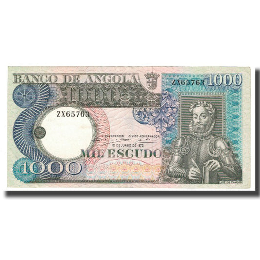 billete de banco, 
  
  Angola, 
  
  1000 escudos