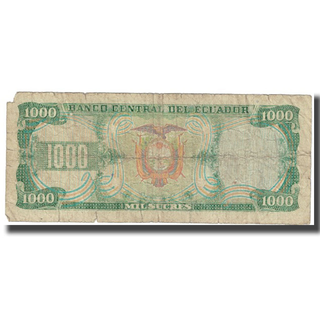 billete de banco, 
  
  Ecuador, 
  
  1000 sucres