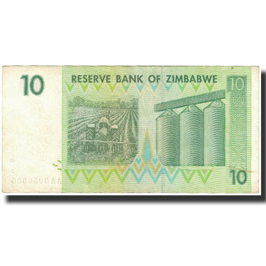Billete de 10 dólares de Zimbabue