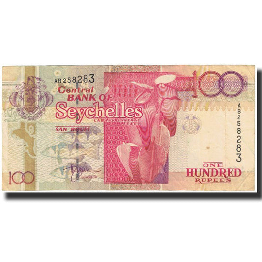 Billete de 100 rupias de Seychelles