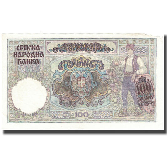 billete de banco, 
  
  Serbia, 
  
  100 dinares