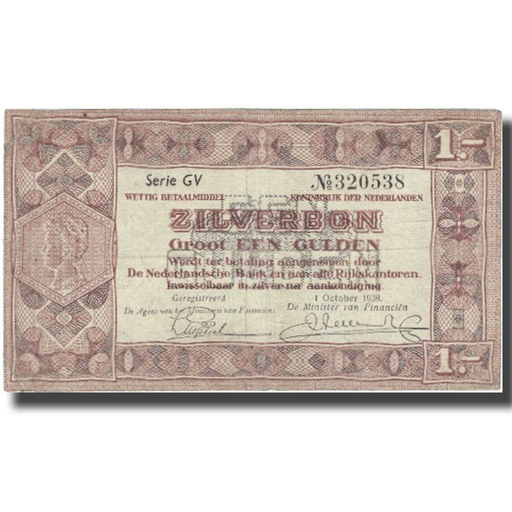 billete de banco, 
  
  Países Bajos, 
  
  1 florín