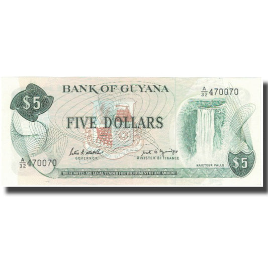 Billete de 5 dólares de Guyana