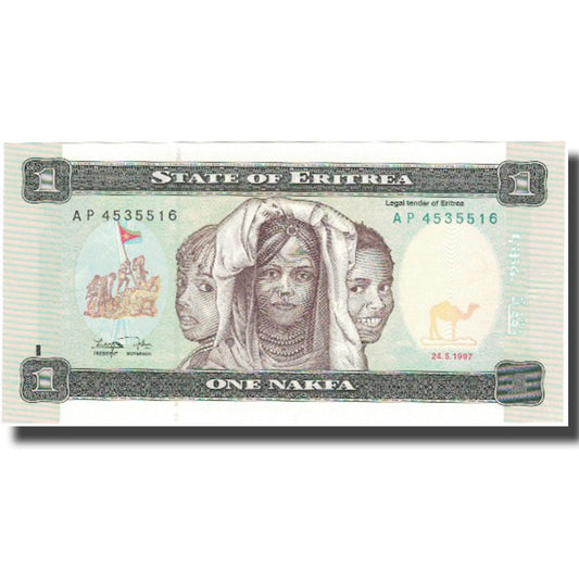 billete de banco, 
  
  Eritrea, 
  
  1 nakfa
