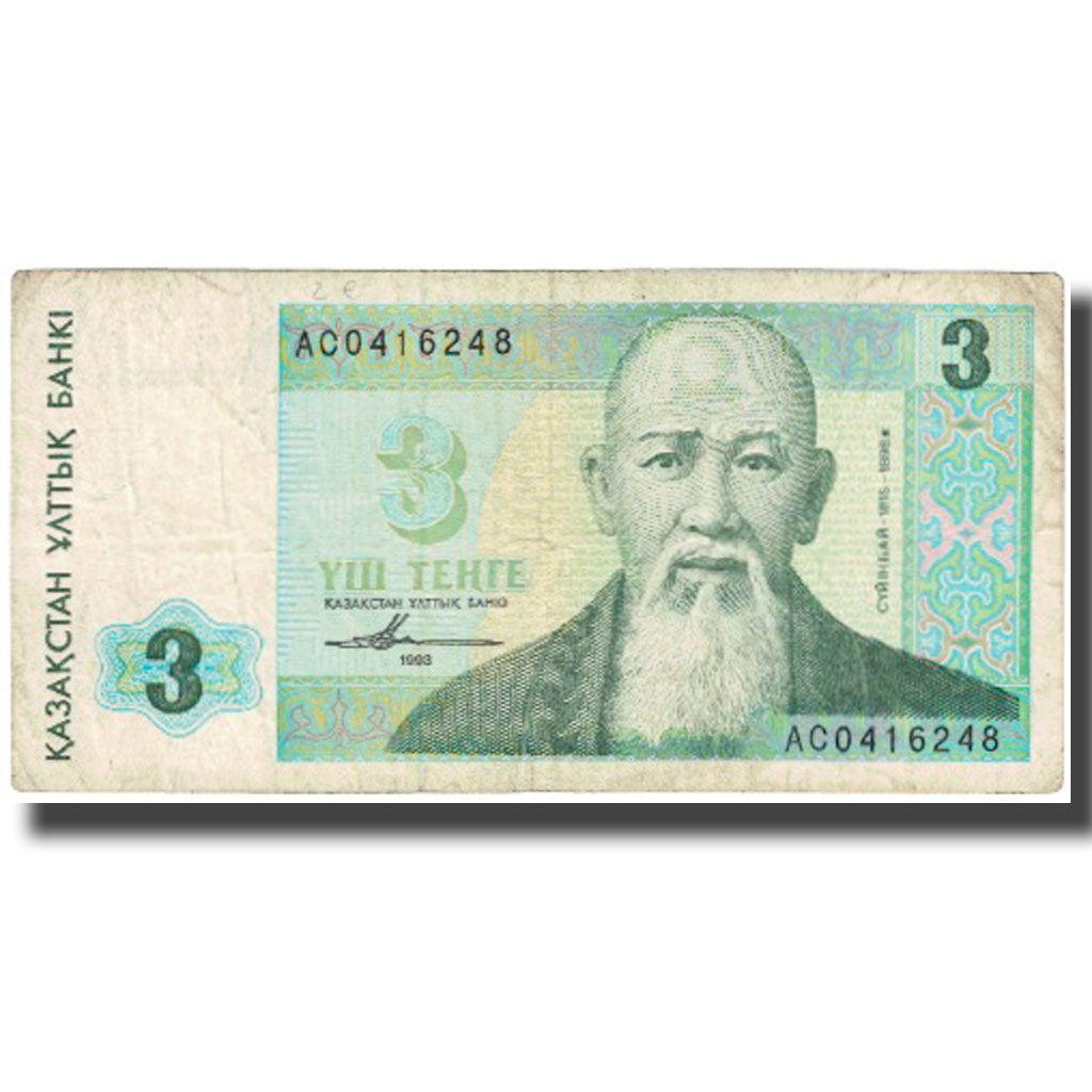 billete de banco, 
  
  Kazajstán, 
  
  3 tenge