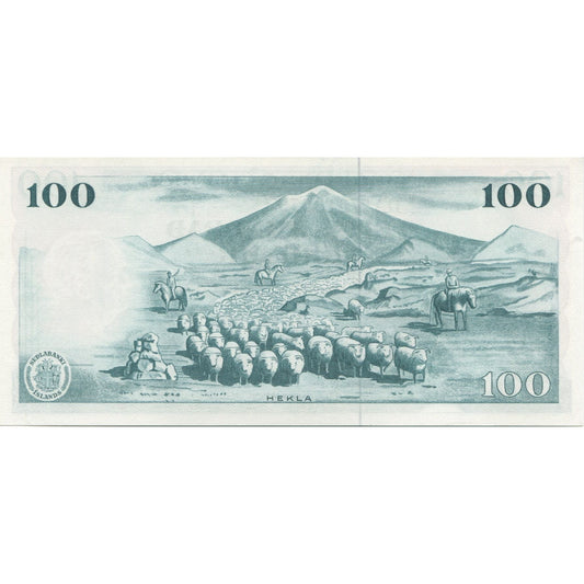 Billete de banco, Islandia, 100 coronas