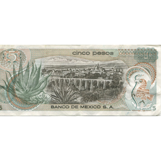 billete de banco, 
  
  México, 
  
  5 pesos