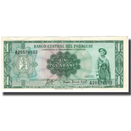 billete de banco, 
  
  paraguay, 
  
  1 guaraní