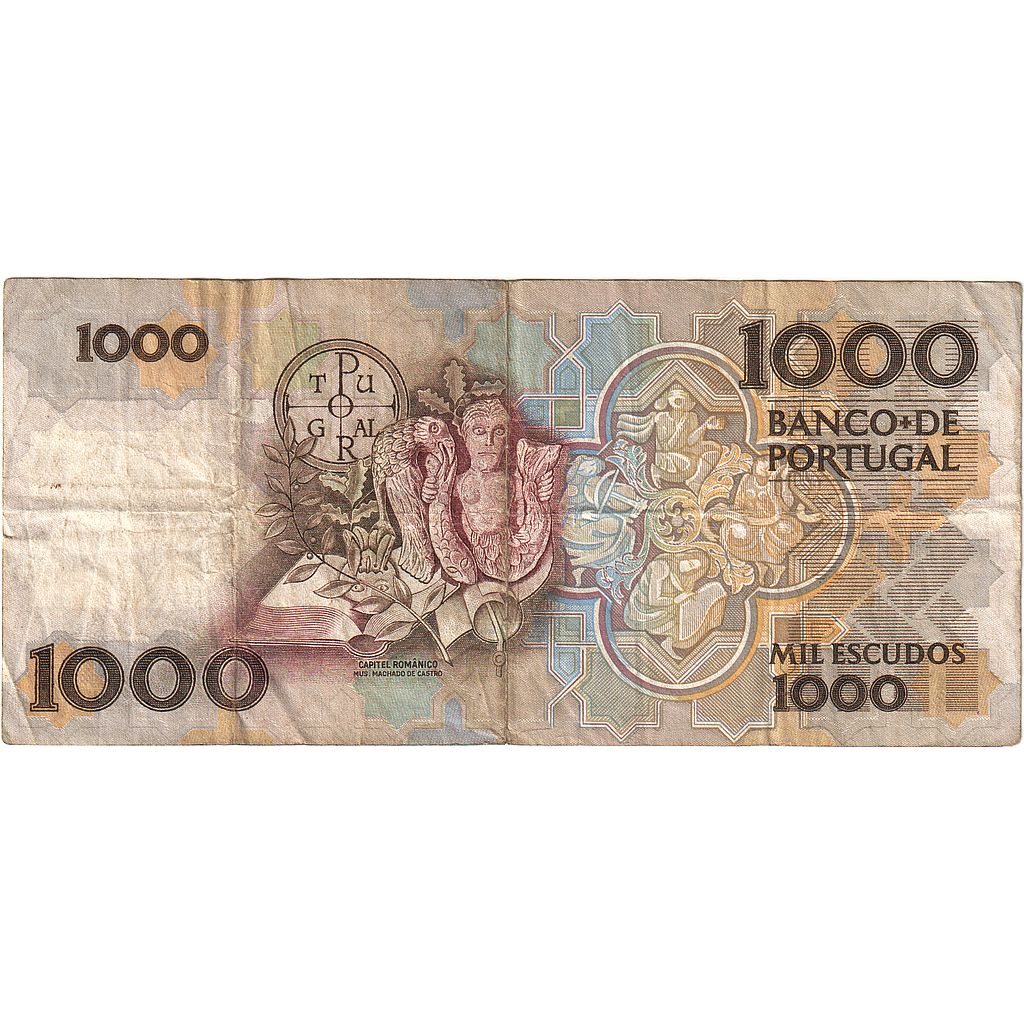 billete de banco, 
  
  Portugal, 
  
  1000 escudos