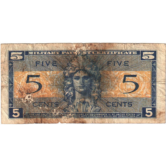 Billete de 5 centavos de Estados Unidos