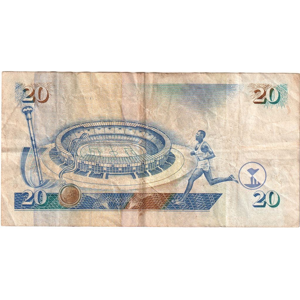 Kenia, 

20 chelines, 

1996