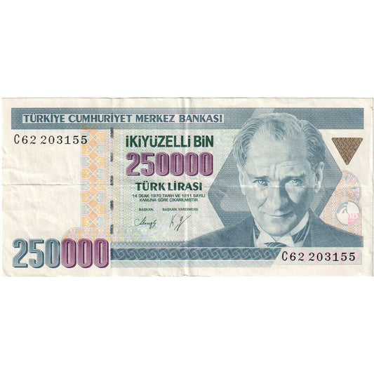 Turquía, 

250.000 liras
