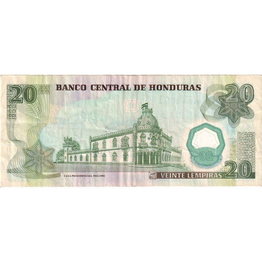 Honduras, 
  
  20 Lempiras, 
  
  2008