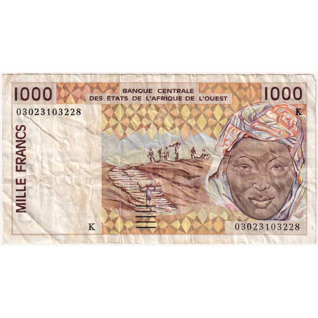 Estados de África Occidental, 

1000 francos, 

2003