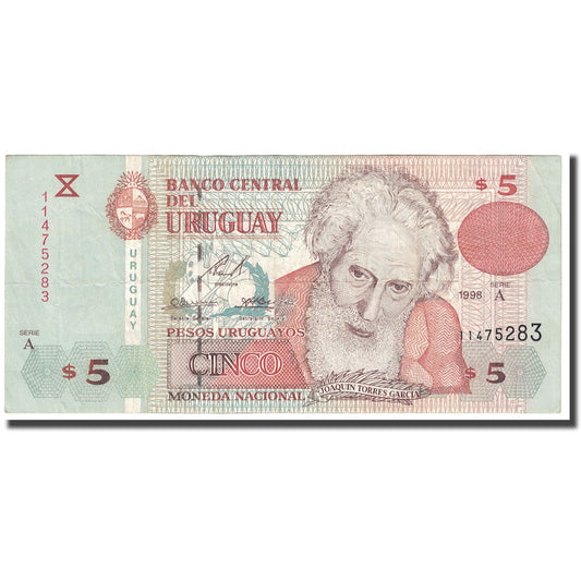 billete de banco, 
  
  Uruguay, 
  
  5 pesos uruguayos