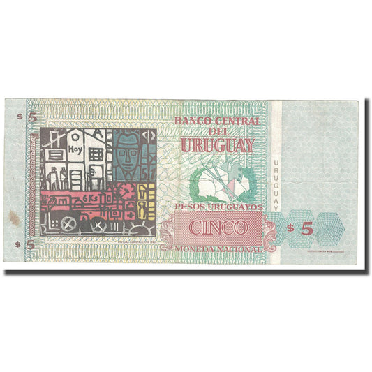 billete de banco, 
  
  Uruguay, 
  
  5 pesos uruguayos